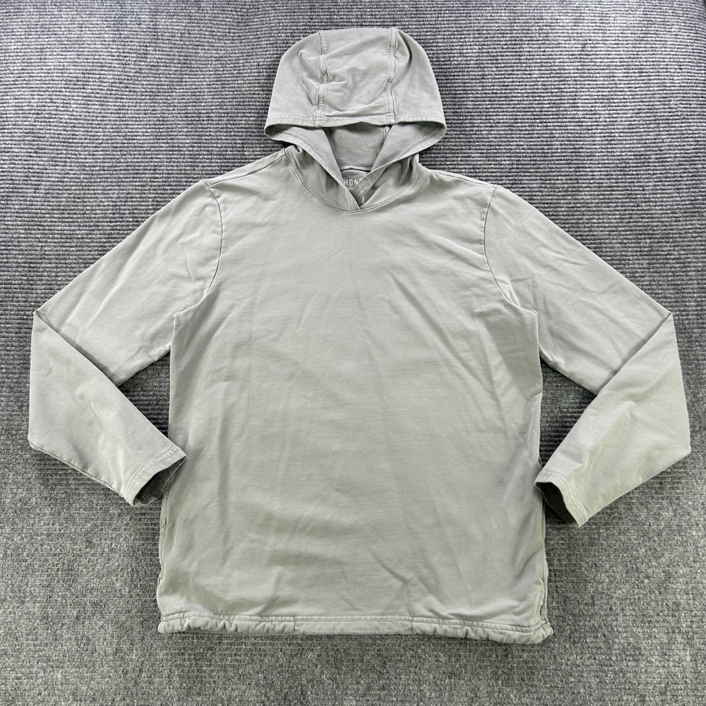 Rhone Performance Lightweight Gray Hoodie Womens Large Adjustable Drawcord Hem